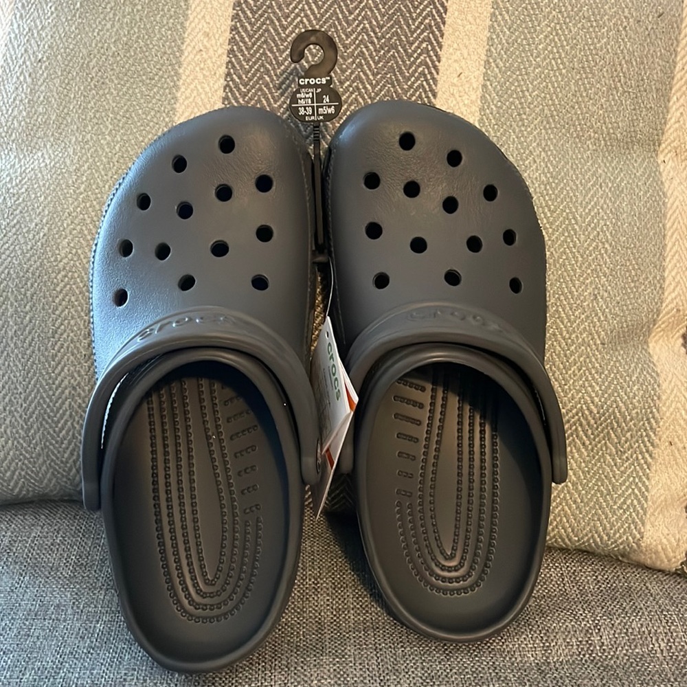 Brand new classic crocs-gray